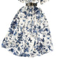 Clare Dress - Blue / Red